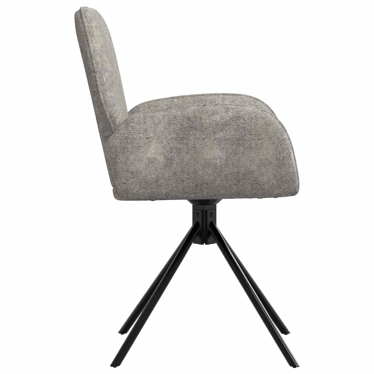 Svingende Spisestole 4 pcs Faux Suede Læder Lysegrå