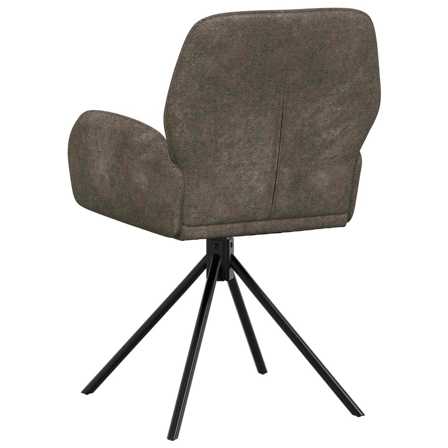 Svingende Spisestole 4 pcs Faux Suede Læder Mørkegrå