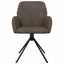 Svingende Spisestole 4 pcs Faux Suede Læder Mørkegrå