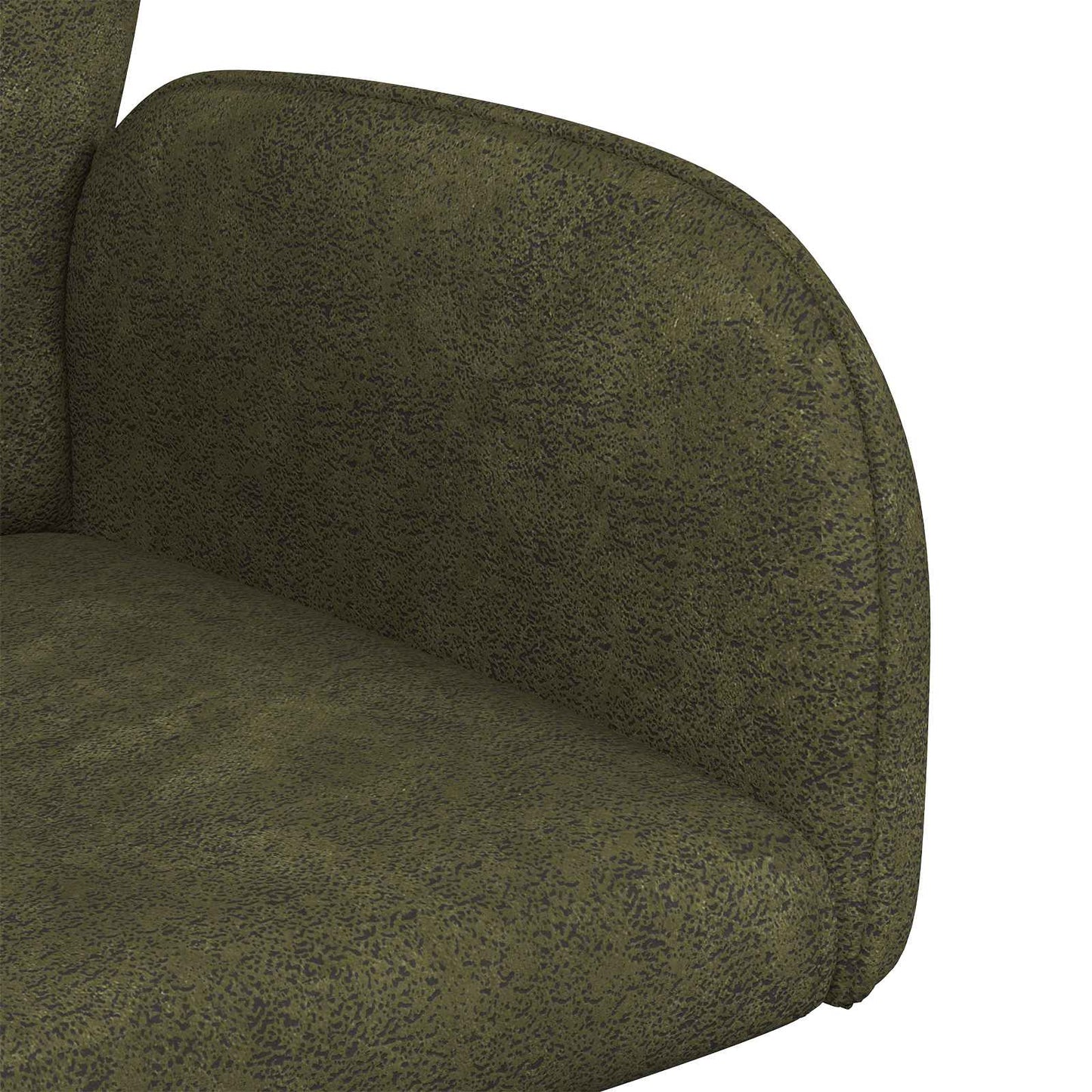 Svingende Spisestole 4 pcs Faux Suede Læder Army Grøn