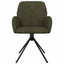 Svingende Spisestole 4 pcs Faux Suede Læder Army Grøn