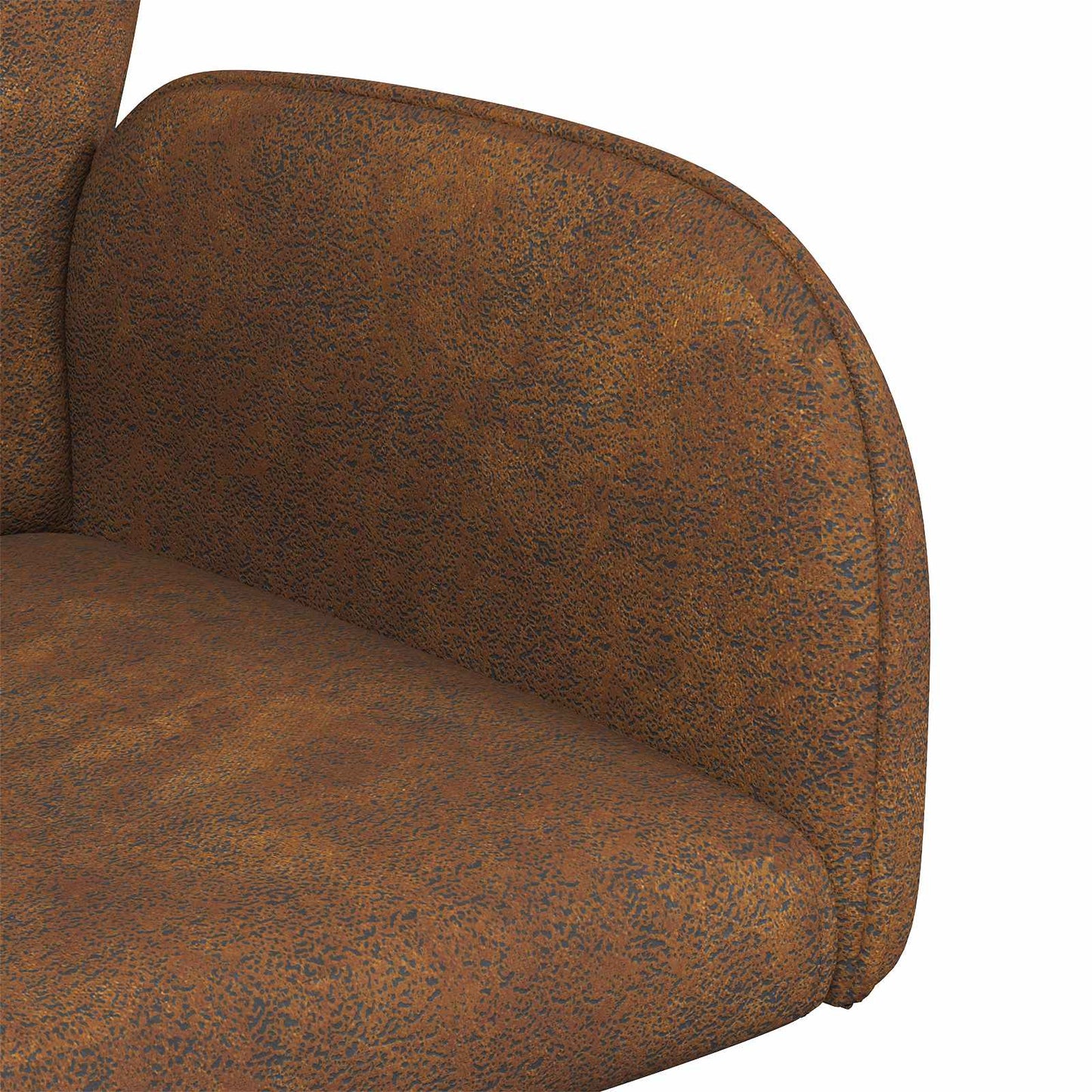 Svingende Spisestole 6 pcs Faux Suede Læder Brun