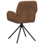 Svingende Spisestole 6 pcs Faux Suede Læder Brun