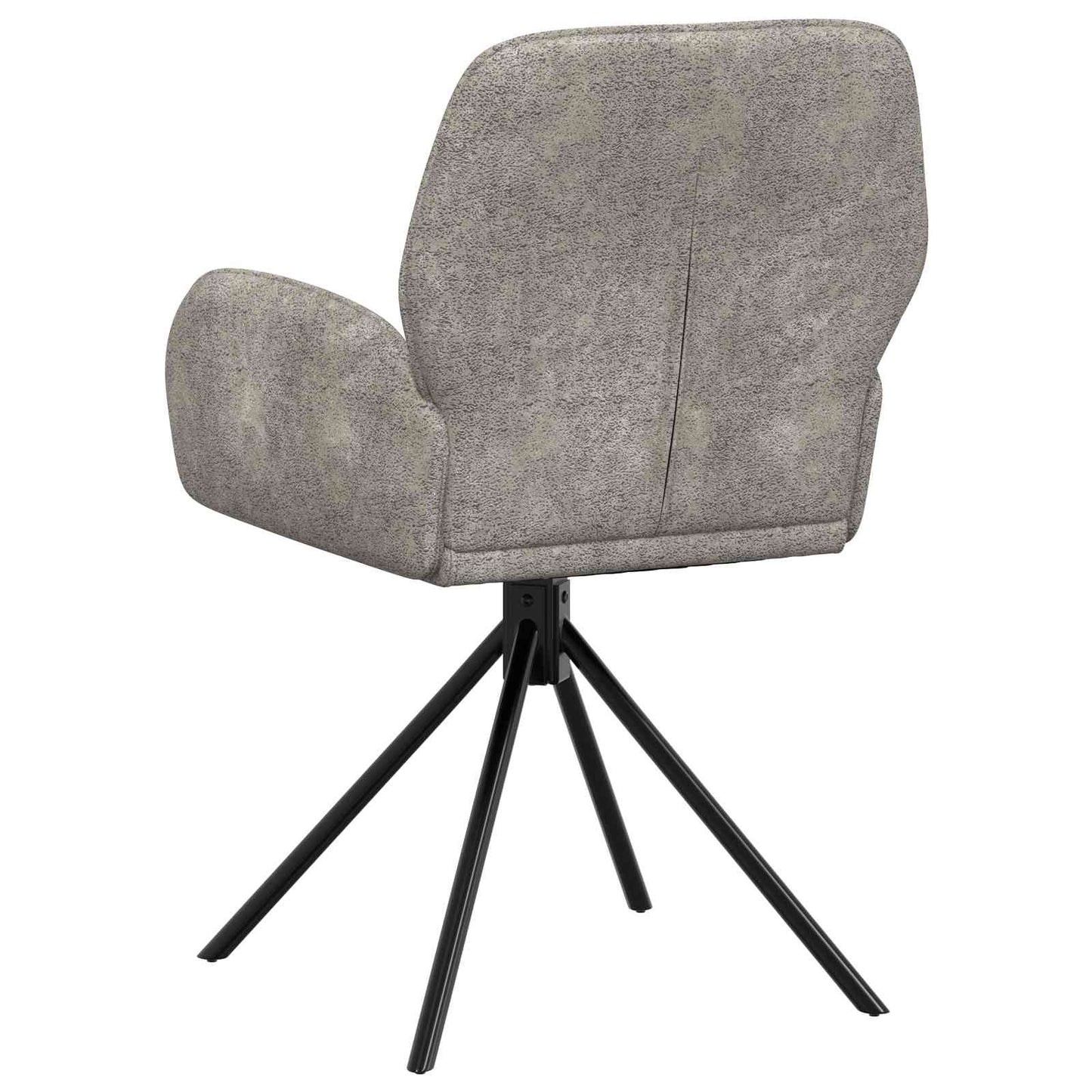 Svingende Spisestole 6 pcs Faux Suede Læder Lysegrå