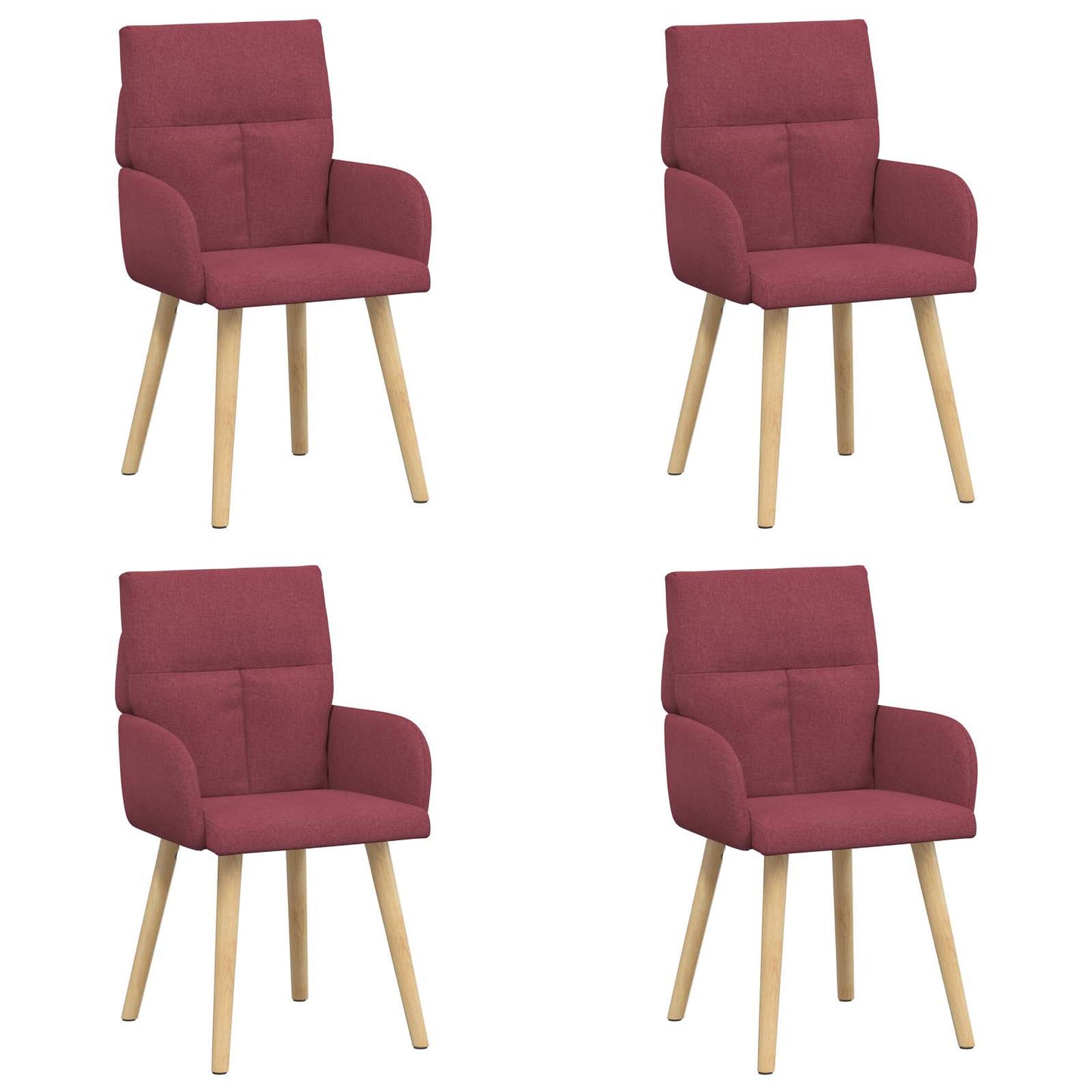 Spisestole 4 pcs Stof Vinrød 60 x 56 x 96 cm