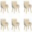Spisestole 6 pcs Stof Cremefarvet 60 x 56 x 96 cm