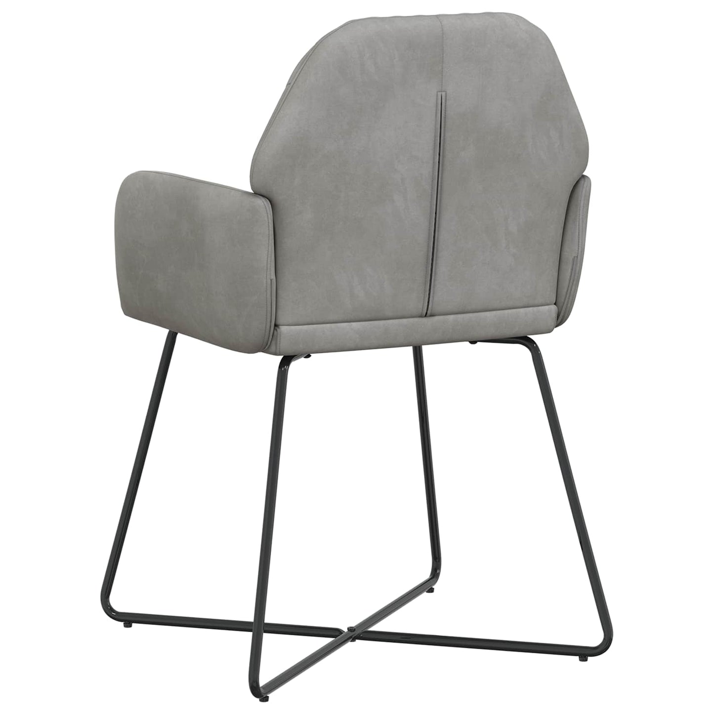 Spisestole 4 pcs Fløjl Lysegrå 55 x 50 x 84 cm