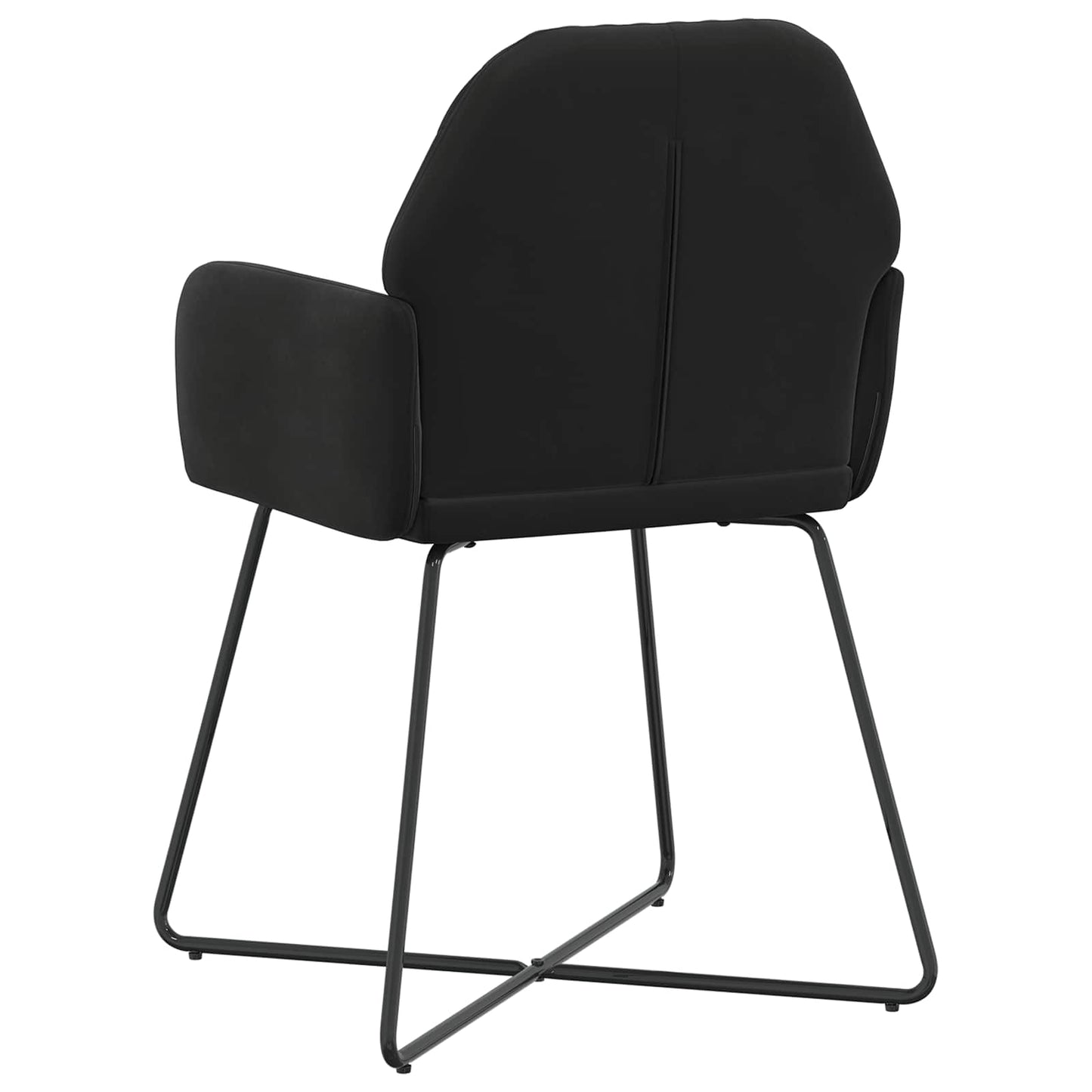 Spisestole 4 pcs Fløjl Sort 55 x 50 x 84 cm
