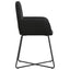 Spisestole 4 pcs Fløjl Sort 55 x 50 x 84 cm