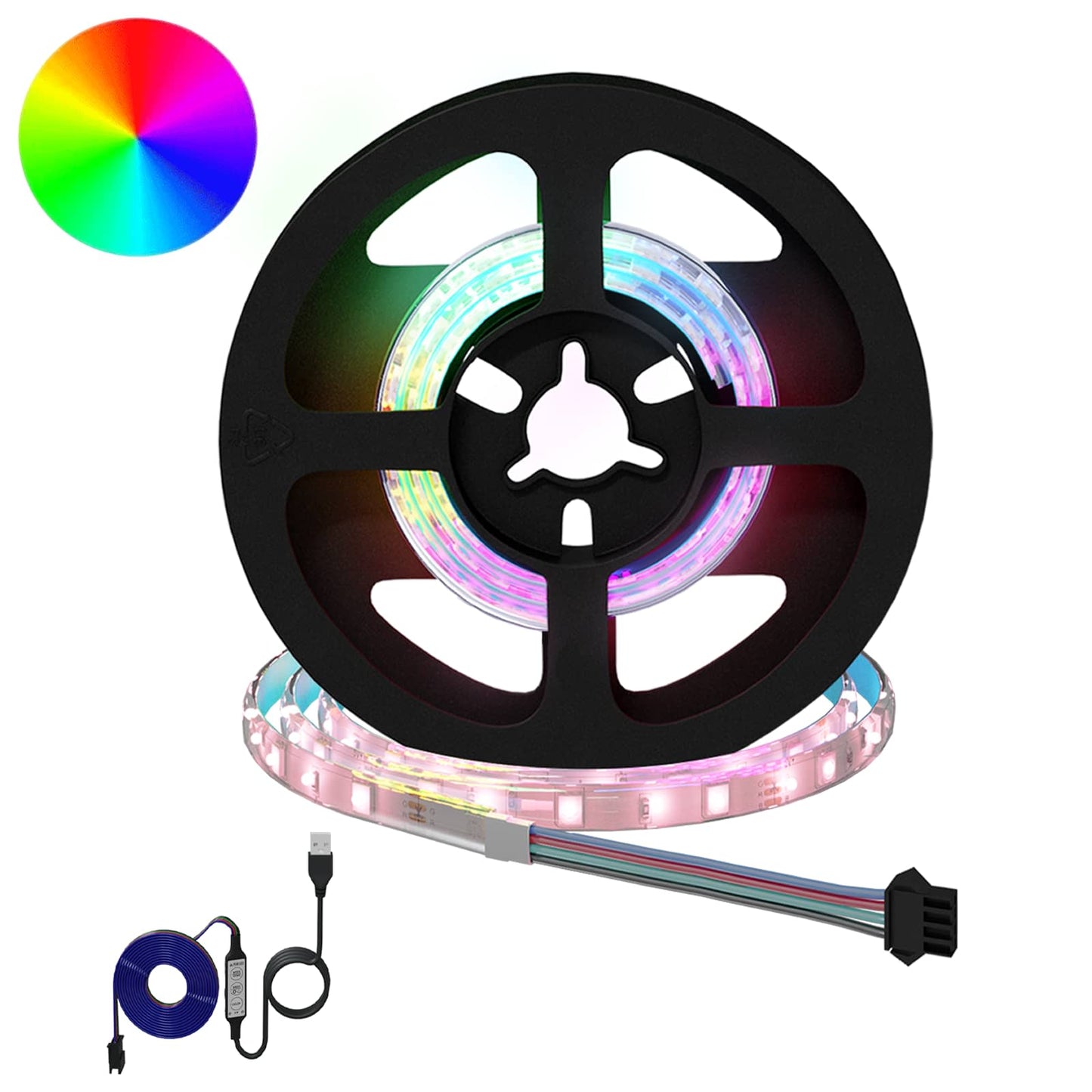 LED Strip 2 pcs Sort og Gennemsigtig 450 mm Kobber og plastik