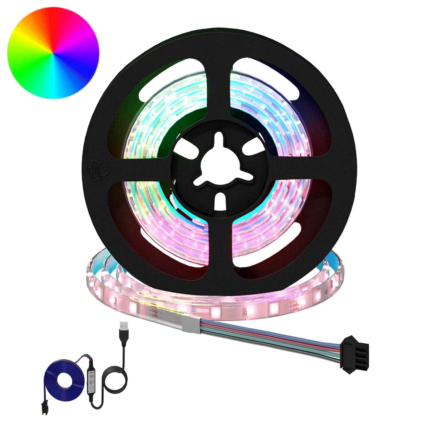 LED Strip 2 pcs Sort og Gennemsigtig 750 mm Kobber og plastik