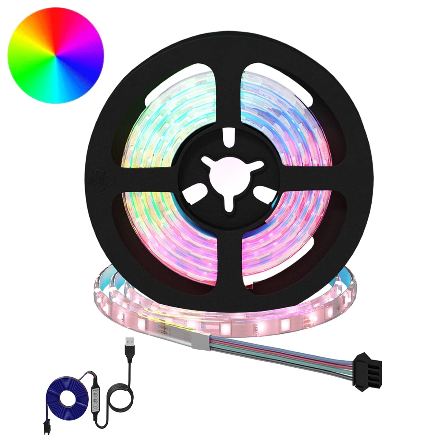 LED Strip 2 pcs Sort og Gennemsigtig 900 mm Kobber og plastik