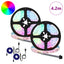 LED Strip 2 pcs Sort og Gennemsigtig 210 x 0,8 x 0,3 cm