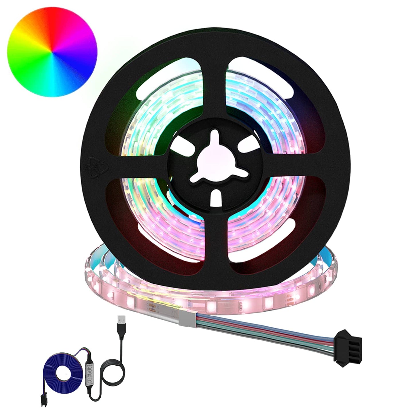 LED Strip 2 pcs Sort og Gennemsigtig 750 mm Kobber og plastik