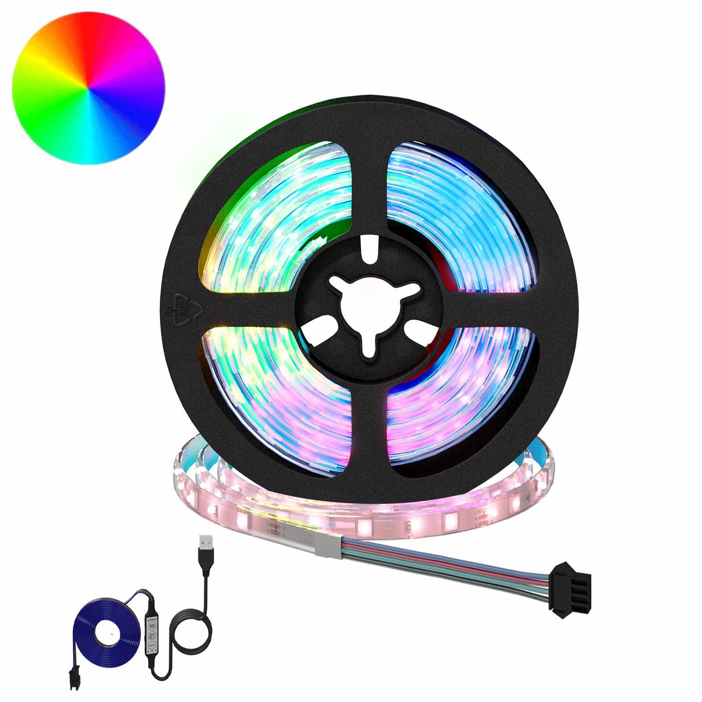 LED Strip 2 pcs Sort og Gennemsigtig 950 mm Kobber og plastik