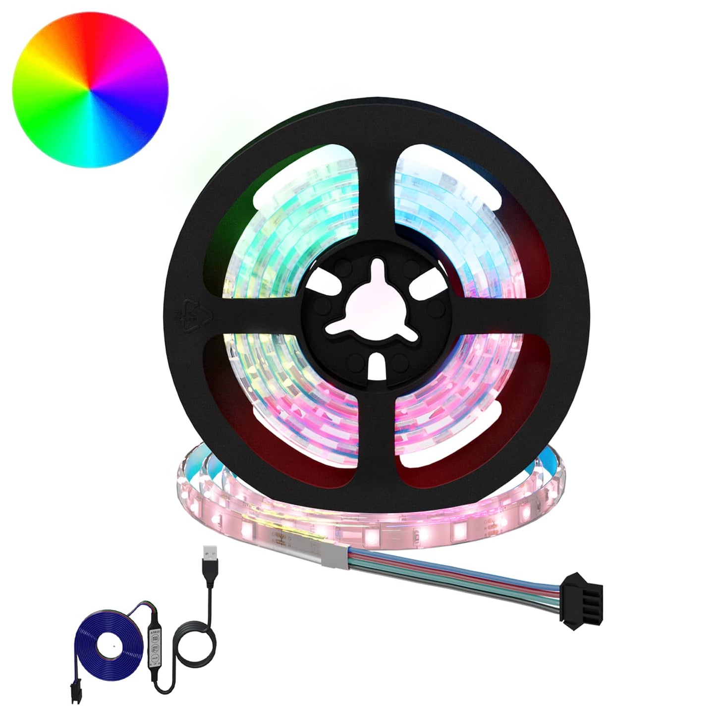 LED Strip 2 pcs Sort og Gennemsigtig 1000 mm Kobber og plastik