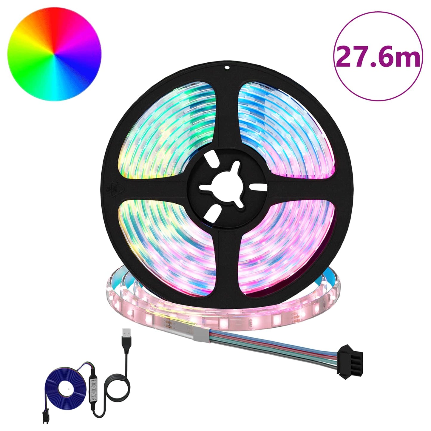 LED Strip 12 pcs Sort og Gennemsigtig 2300 mm Kobber og plastik