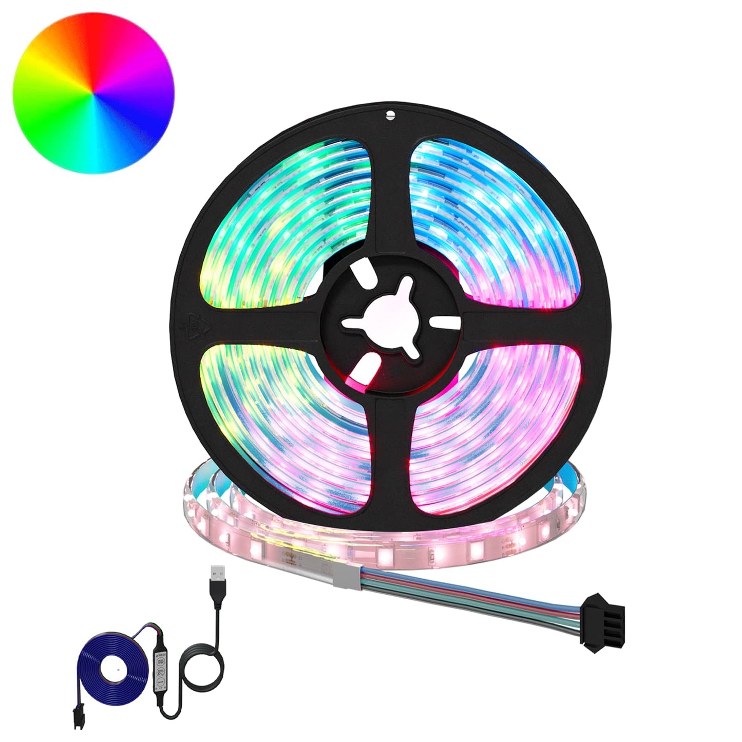 LED Strip 2 pcs Sort og Gennemsigtig 2500 mm Kobber og plastik