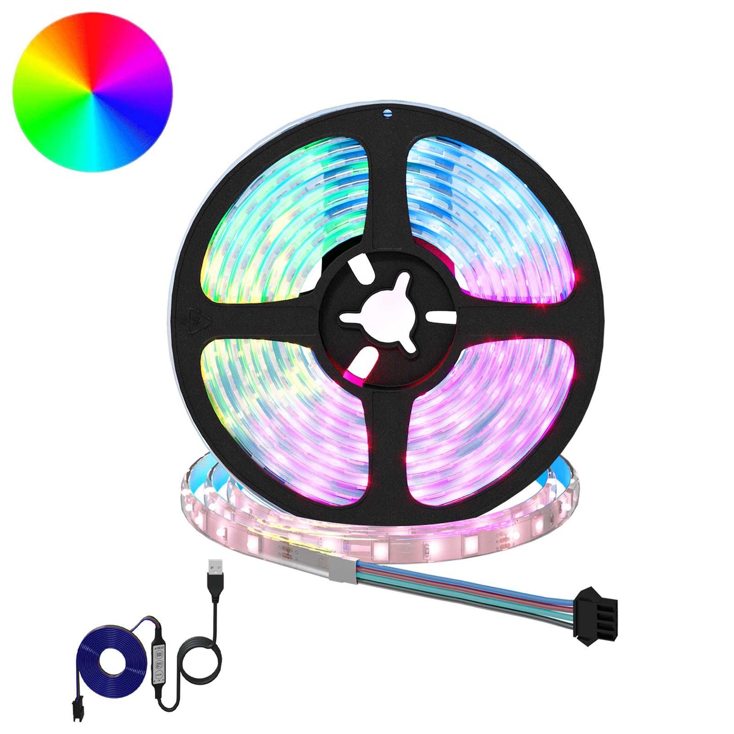 LED Strip 2 pcs Sort og Gennemsigtig 3000 mm Kobber og plastik