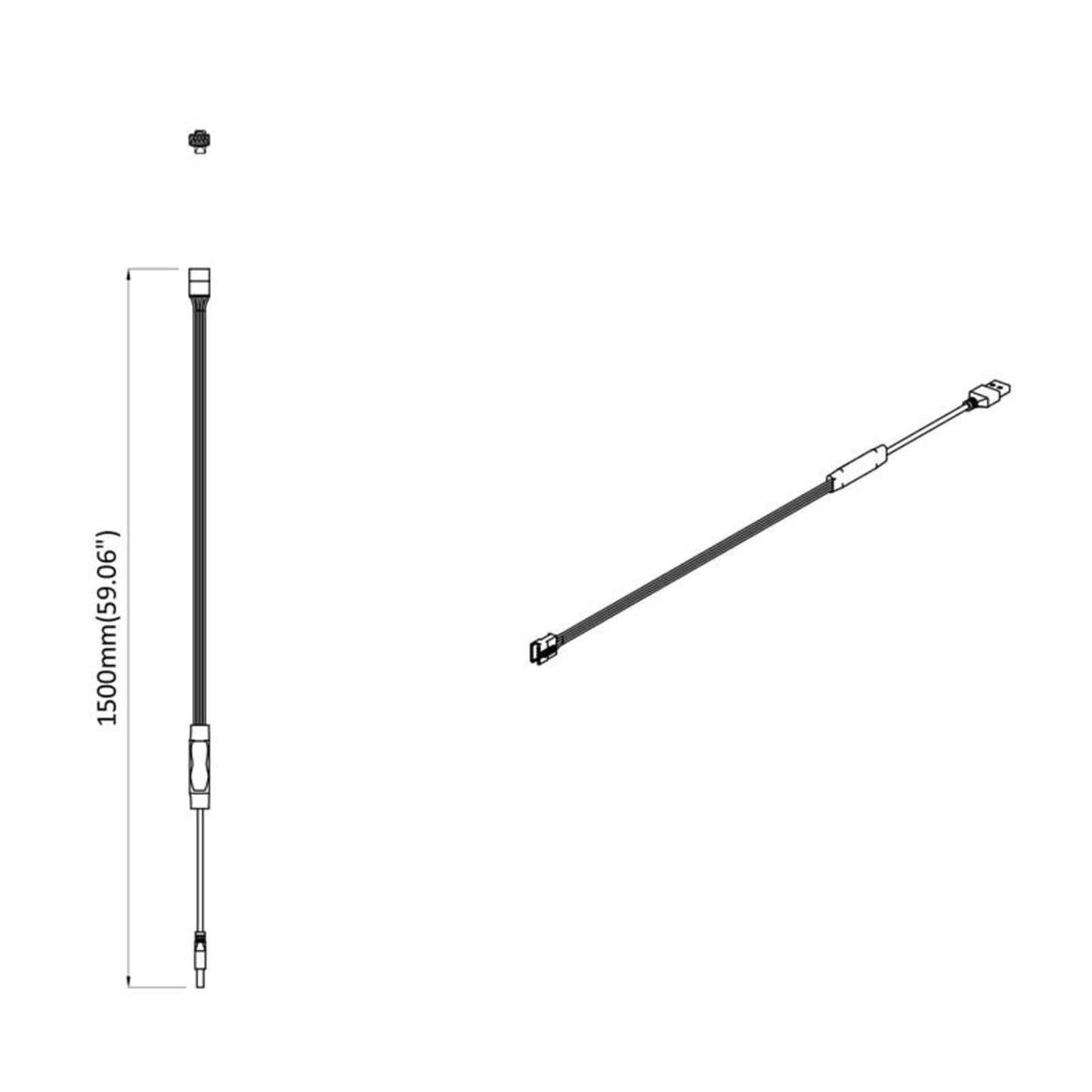 LED Strip 12 pcs Sort og Gennemsigtig 3000 mm Kobber og plastik