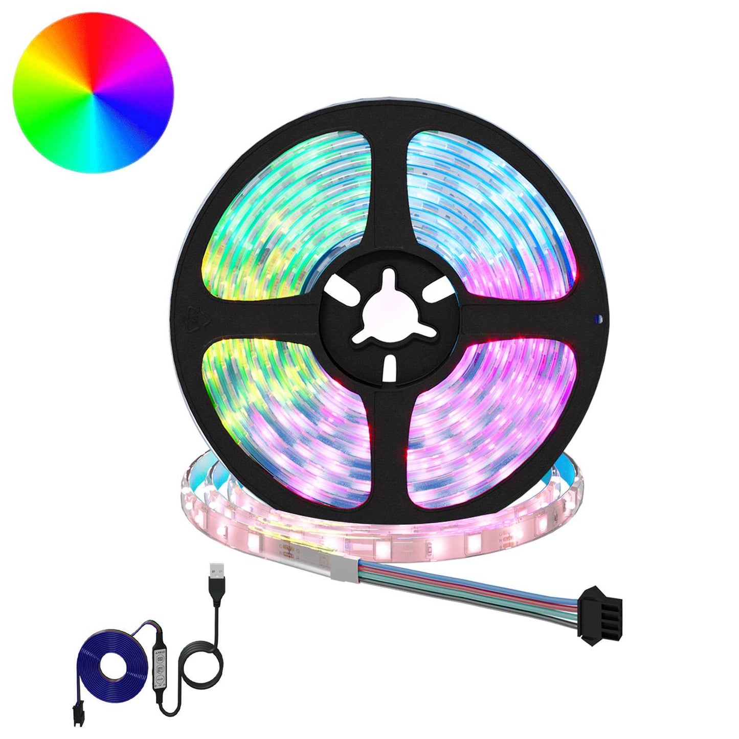 LED Strip 2 pcs Sort og Gennemsigtig 4000 mm Kobber og plastik