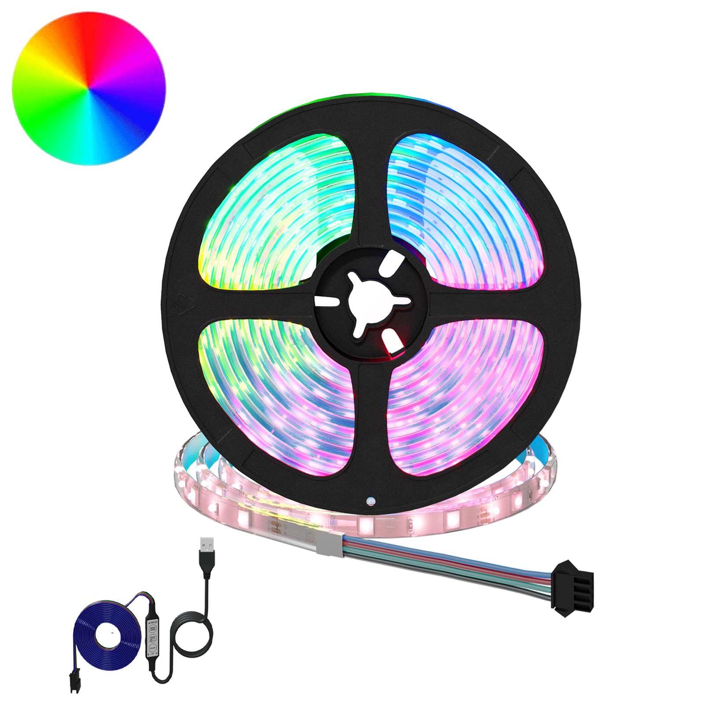 LED Strip 12 pcs Sort og Gennemsigtig 4700 mm Kobber og plastik