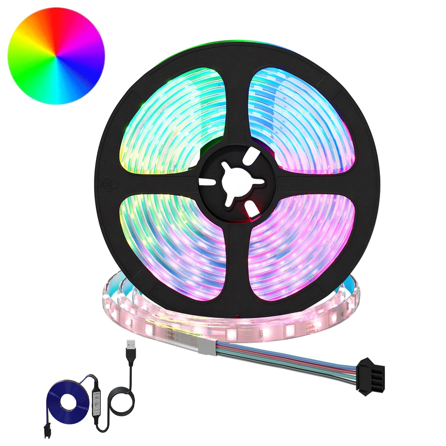 LED Strip 2 pcs Sort og Gennemsigtig 5500 mm Kobber og plastik