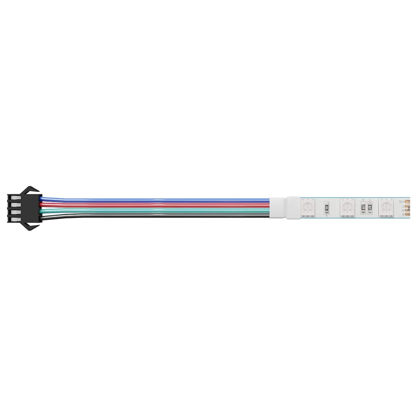 LED Strip 2 pcs Sort og flerfarvet 1745 mm Kobber og plastik