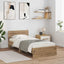 Senge ramme med LED Artisan-eg 80 x 200 cm Konstrueret træ
