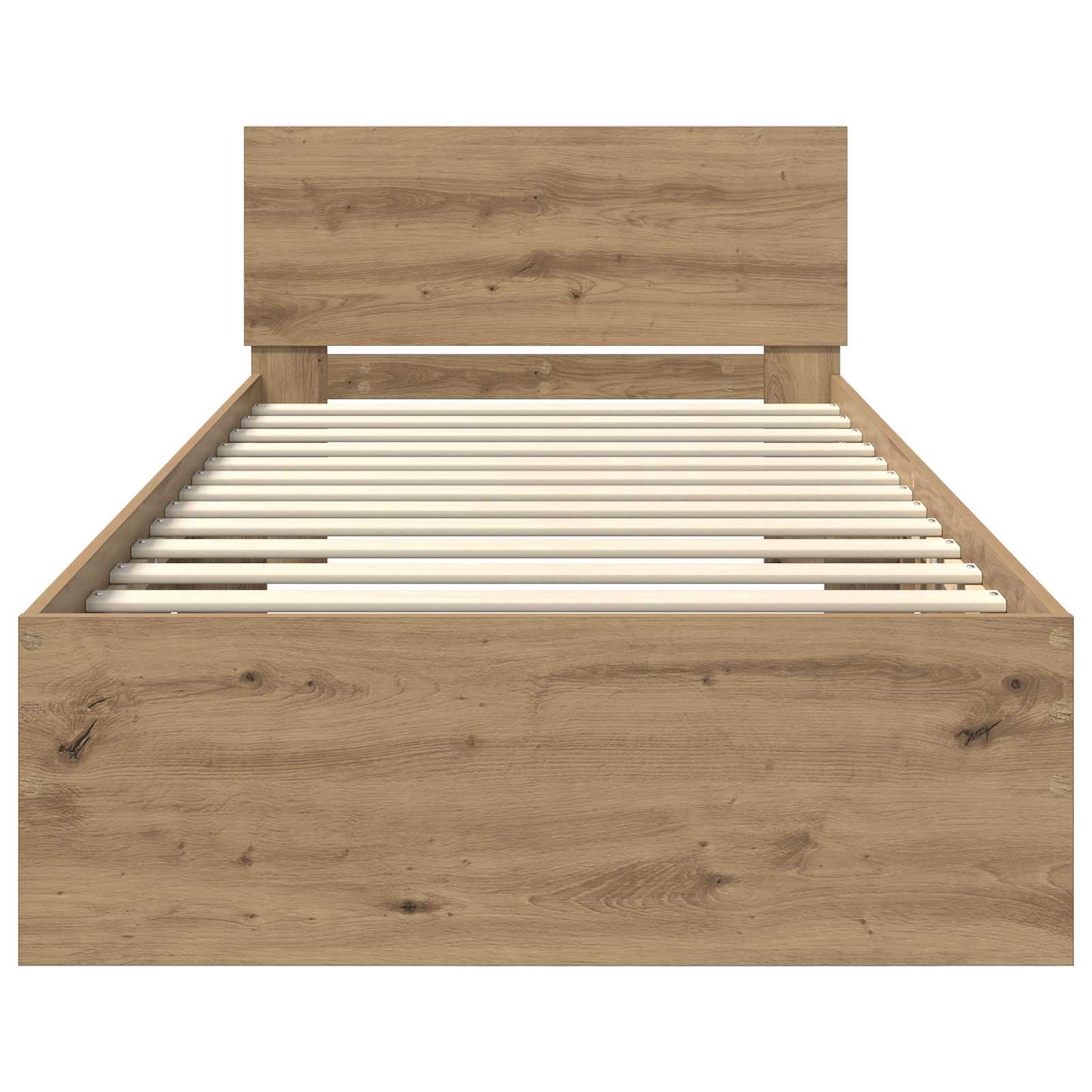 Senge ramme med LED Artisan-eg 80 x 200 cm Konstrueret træ