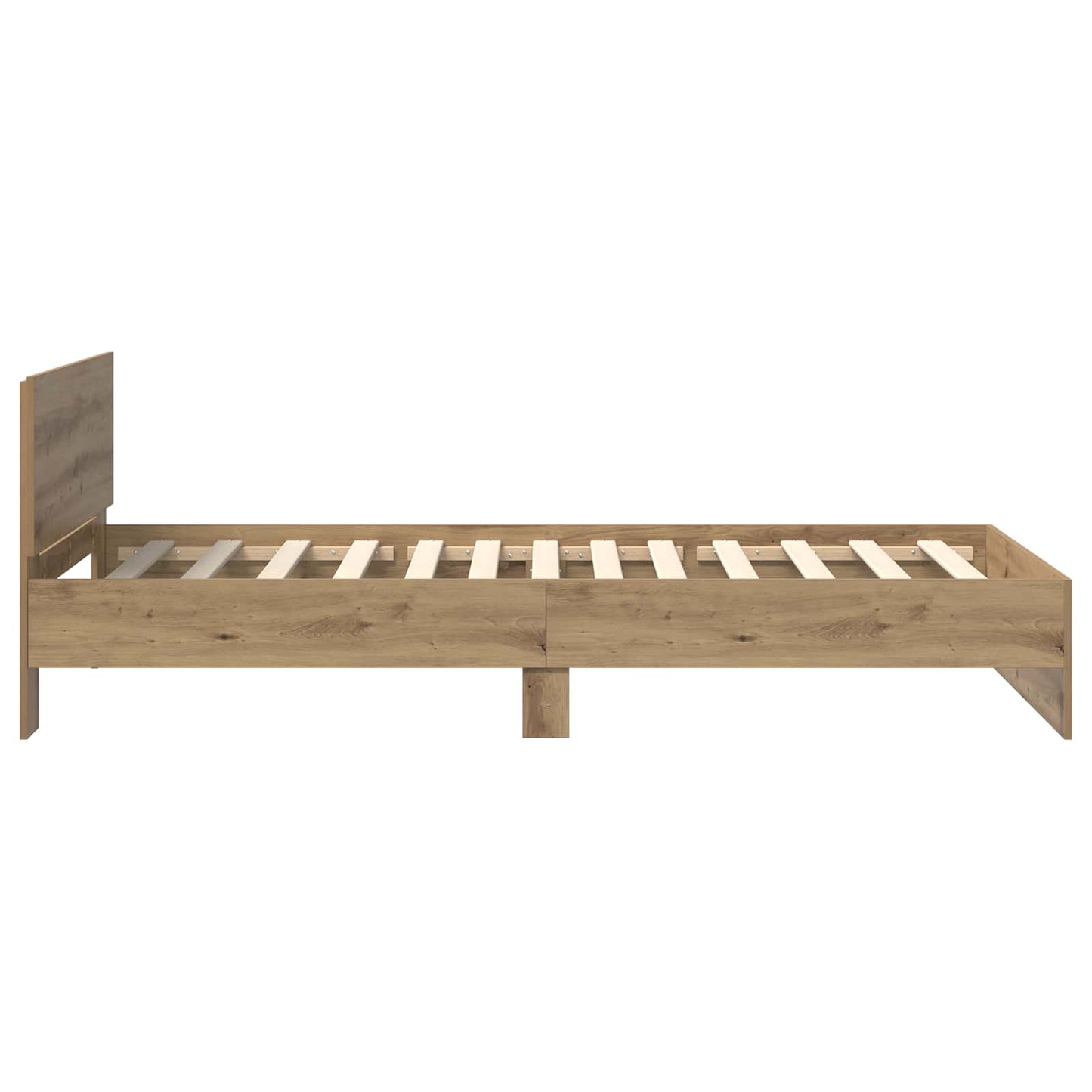Senge ramme med LED Artisan-eg 80 x 200 cm Konstrueret træ