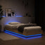 Senge ramme med LED Artisan-eg 80 x 200 cm Konstrueret træ