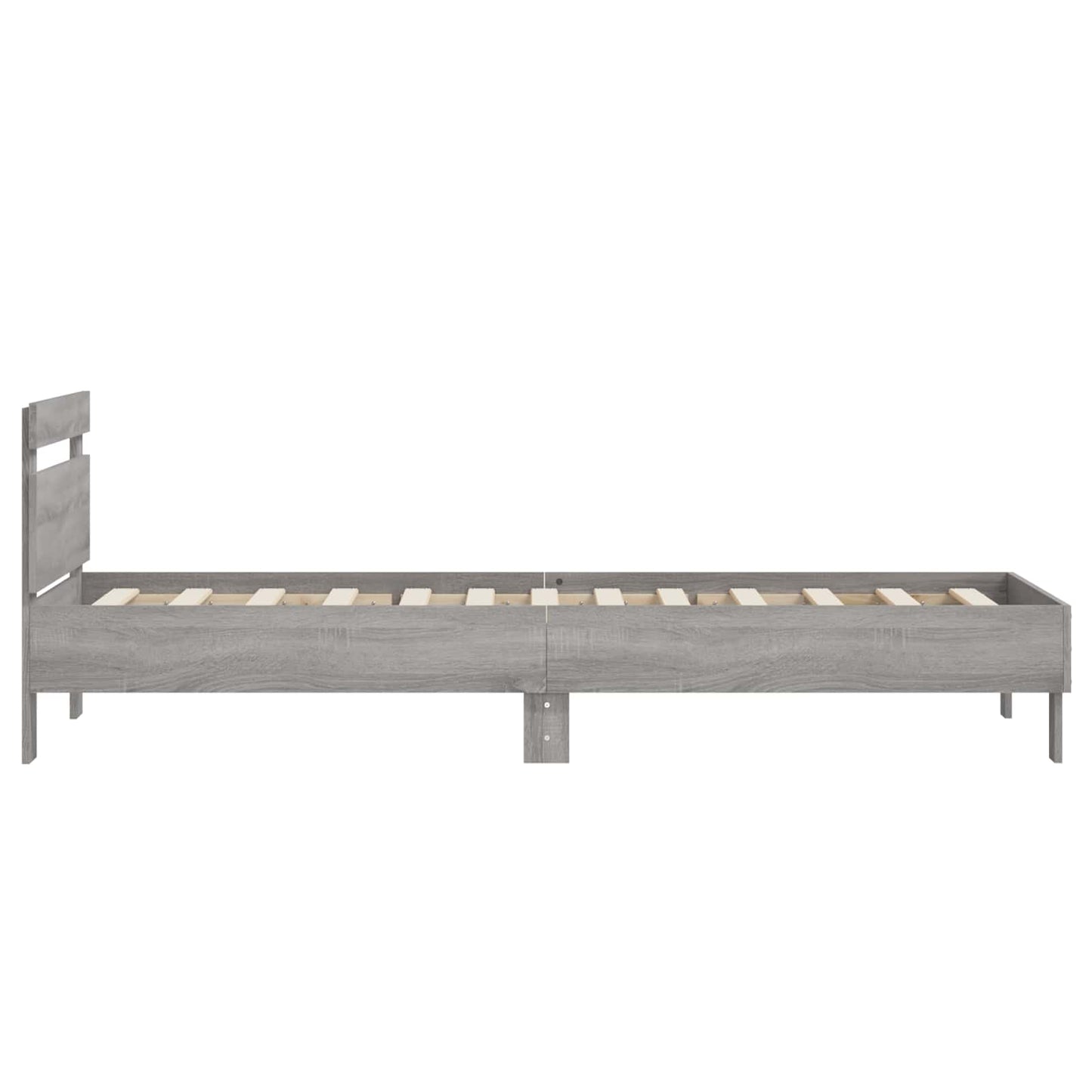 Sengestel med hovedgærde Grå Sonoma 80 x 200 cm Konstrueret træ