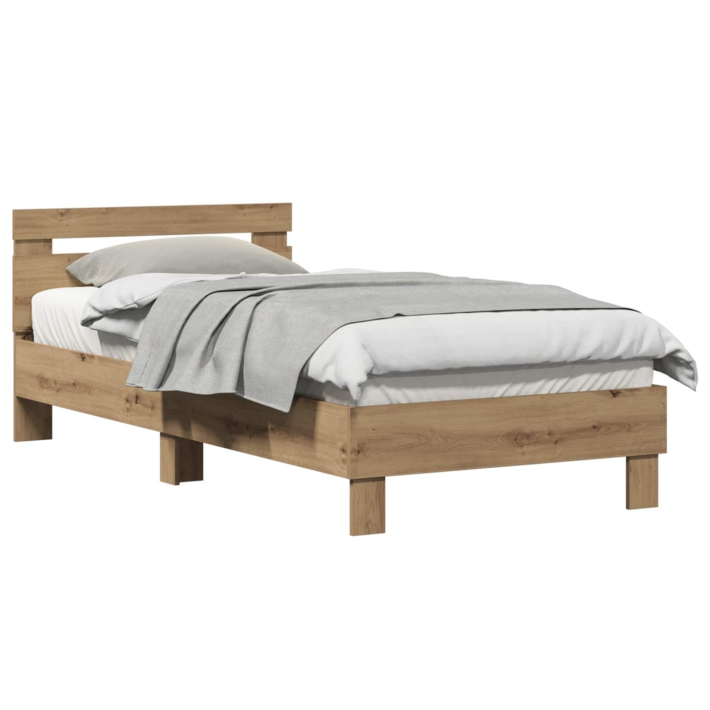 Sengestel med hovedgærde Artisan-eg 80 x 200 cm Konstrueret træ