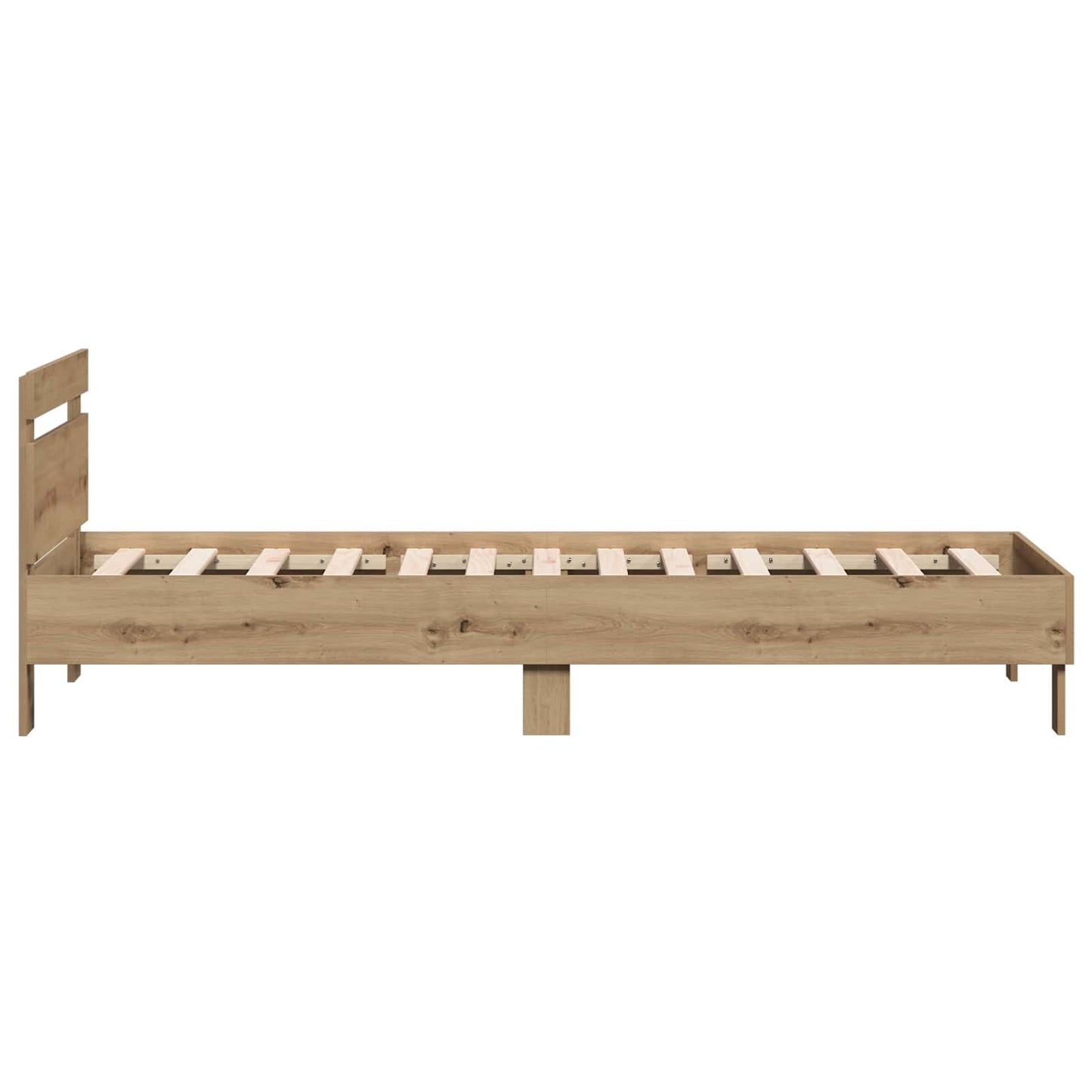 Sengestel med hovedgærde Artisan-eg 80 x 200 cm Konstrueret træ