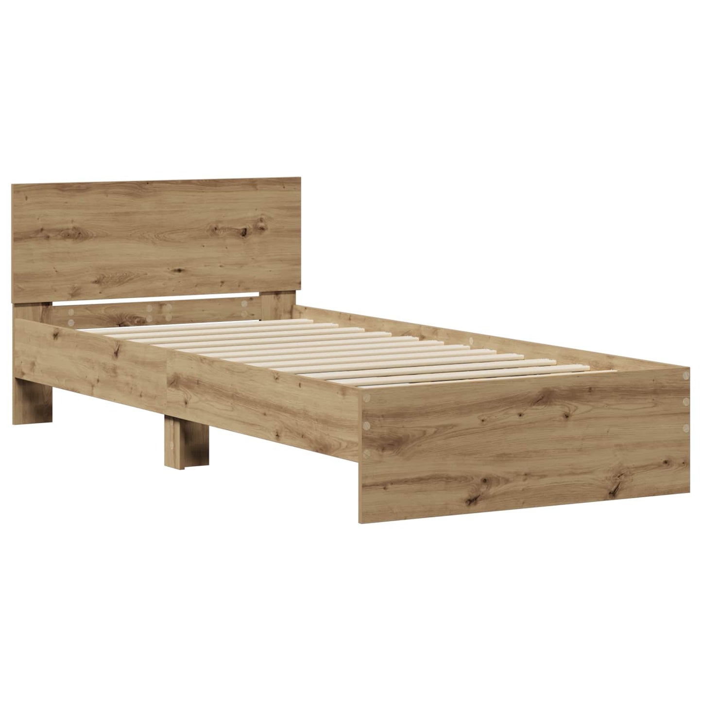 Sengestel med hovedgærde Artisan-eg 80 x 200 cm Konstrueret træ