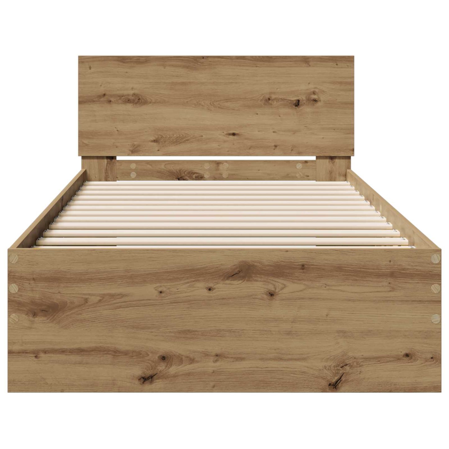 Sengestel med hovedgærde Artisan-eg 80 x 200 cm Konstrueret træ