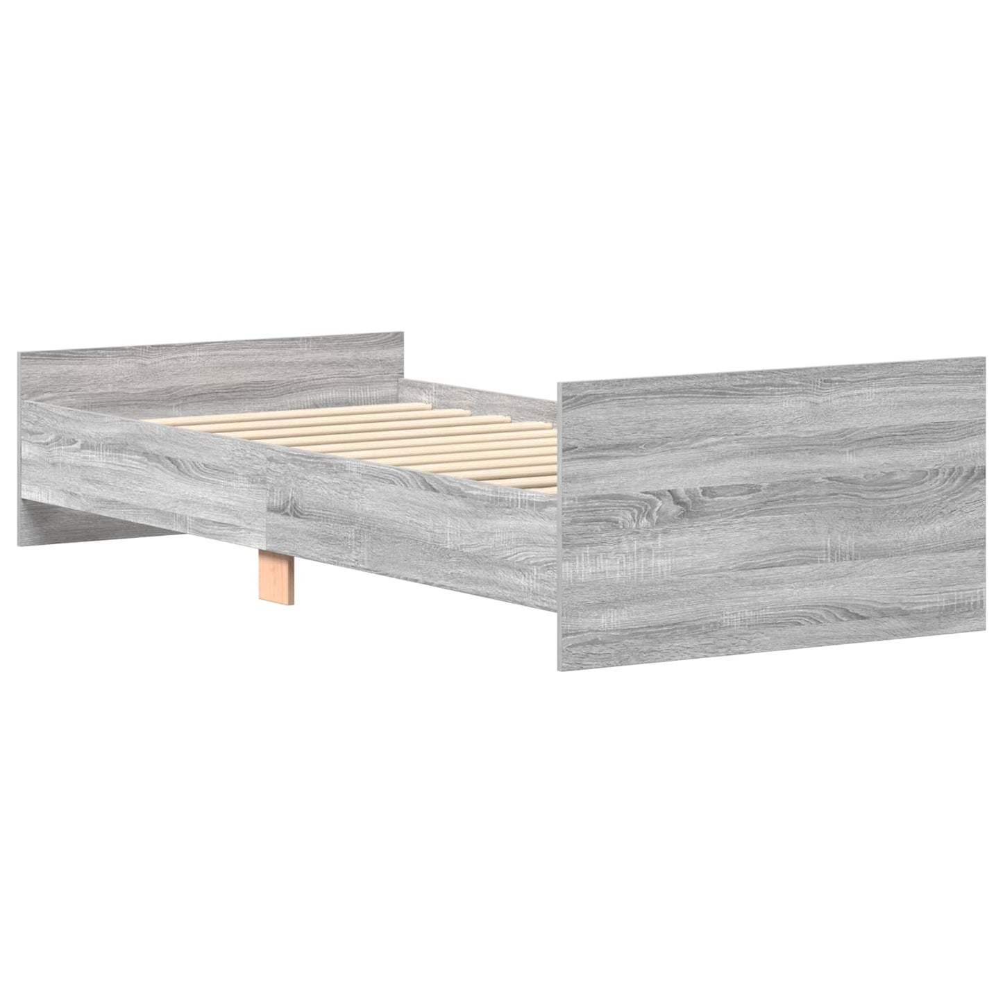 Sengestel med hovedgærde Grå Sonoma 80 x 200 cm Konstrueret træ