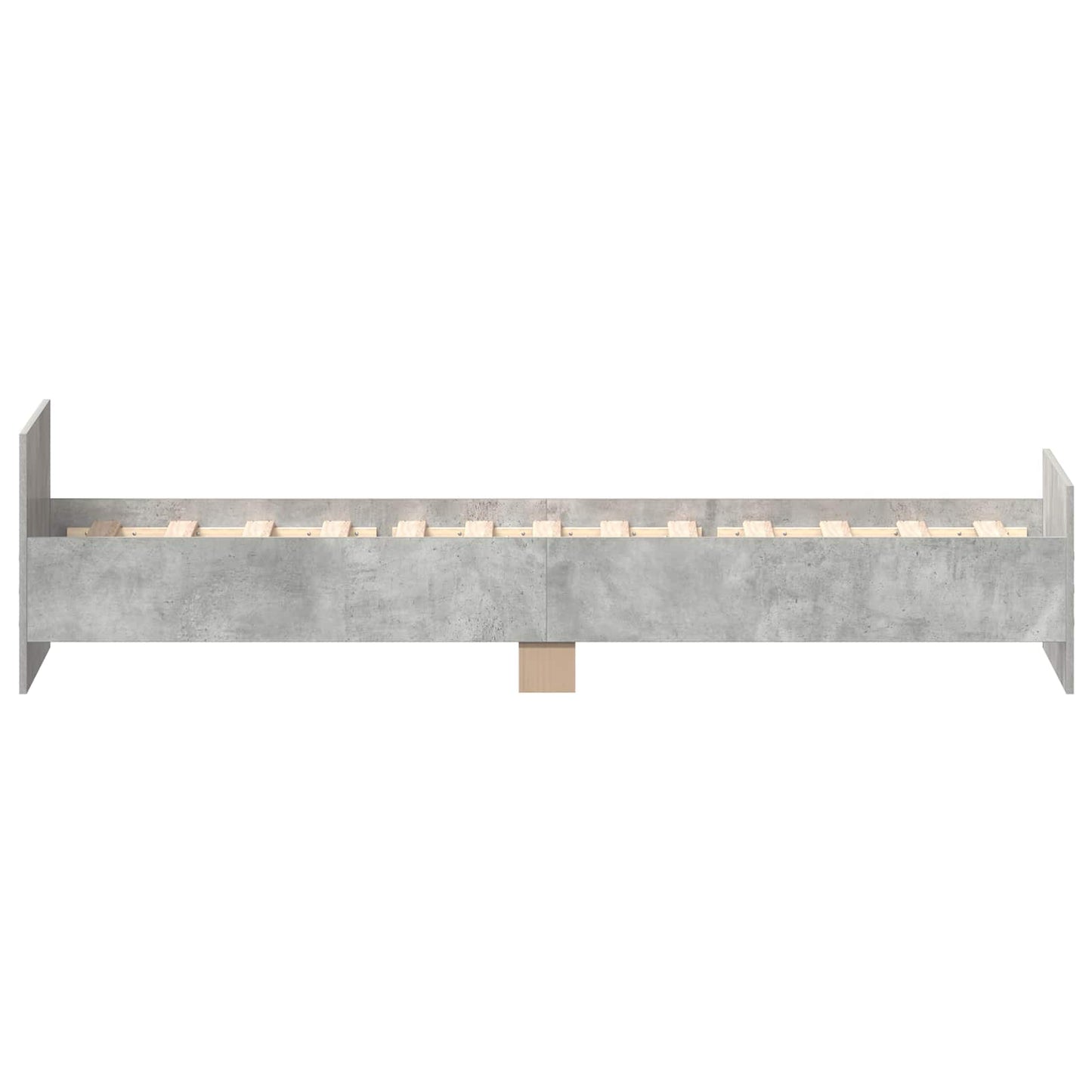 Sengestel med hovedgærde Betongrå 80 x 200 cm Konstrueret træ