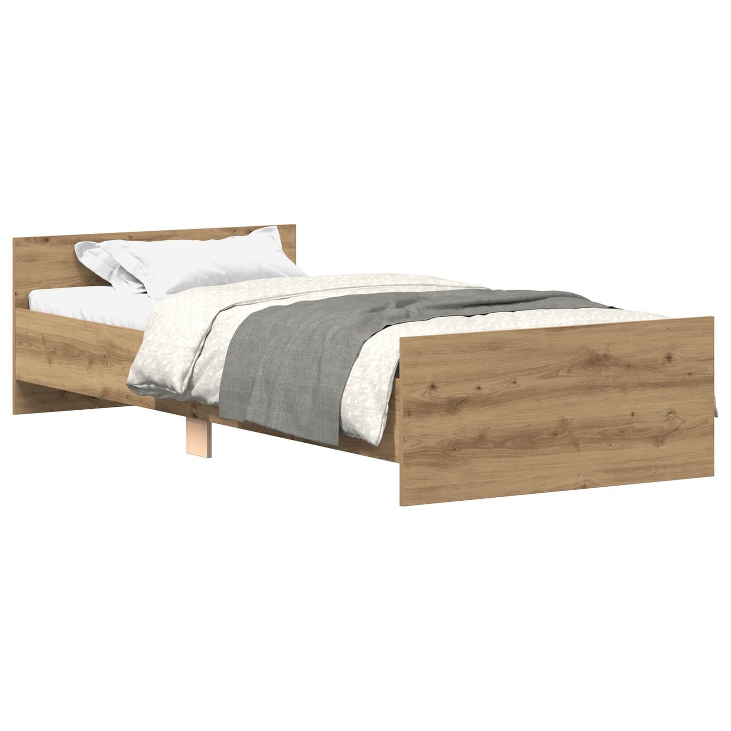 Sengestel med hovedgærde Artisan-eg 80 x 200 cm Konstrueret træ