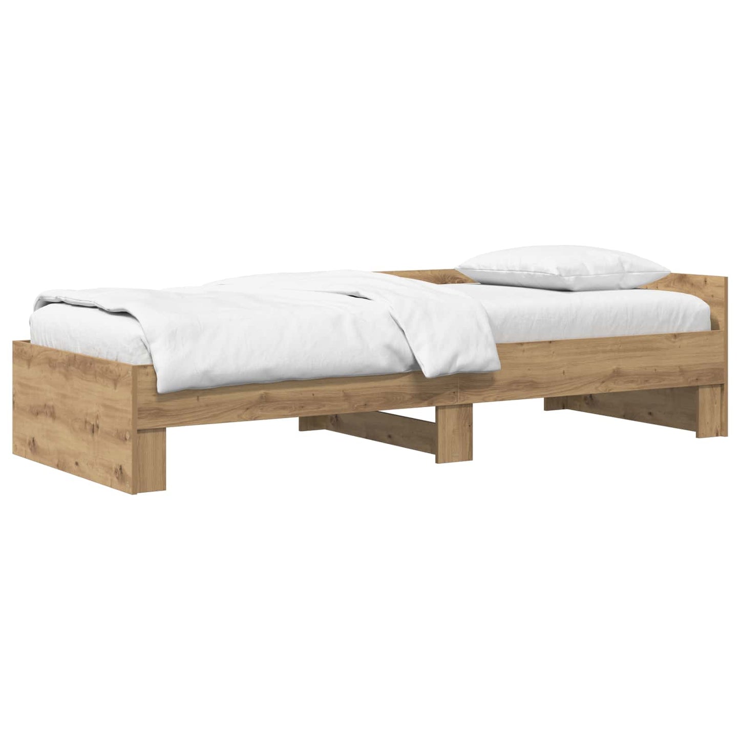 Sengestel med hovedgærde Artisan-eg 80 x 200 cm Konstrueret træ