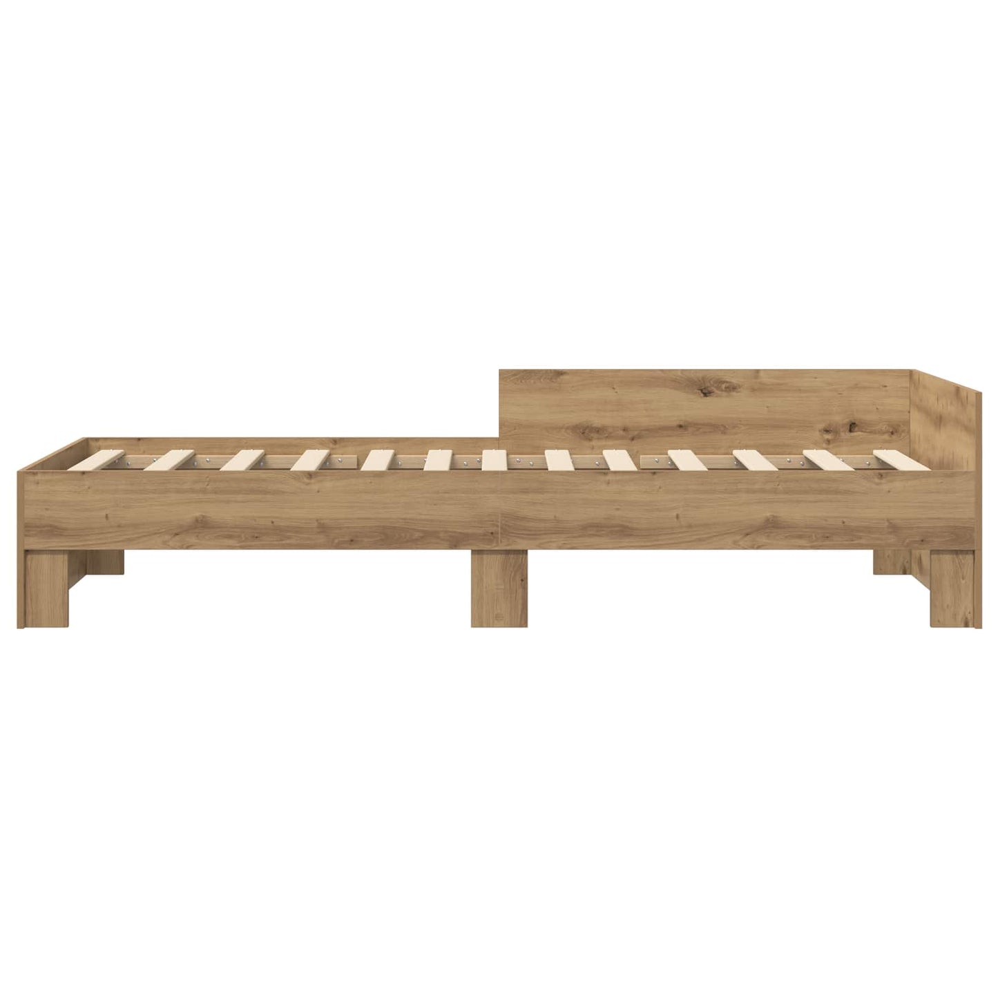 Sengestel med hovedgærde Artisan-eg 80 x 200 cm Konstrueret træ