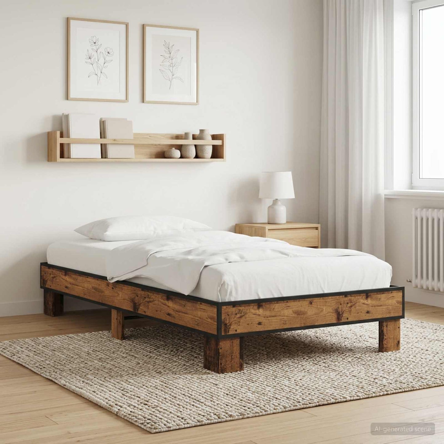 Sengestel Gammelt træ 80 x 200 cm Konstrueret træ