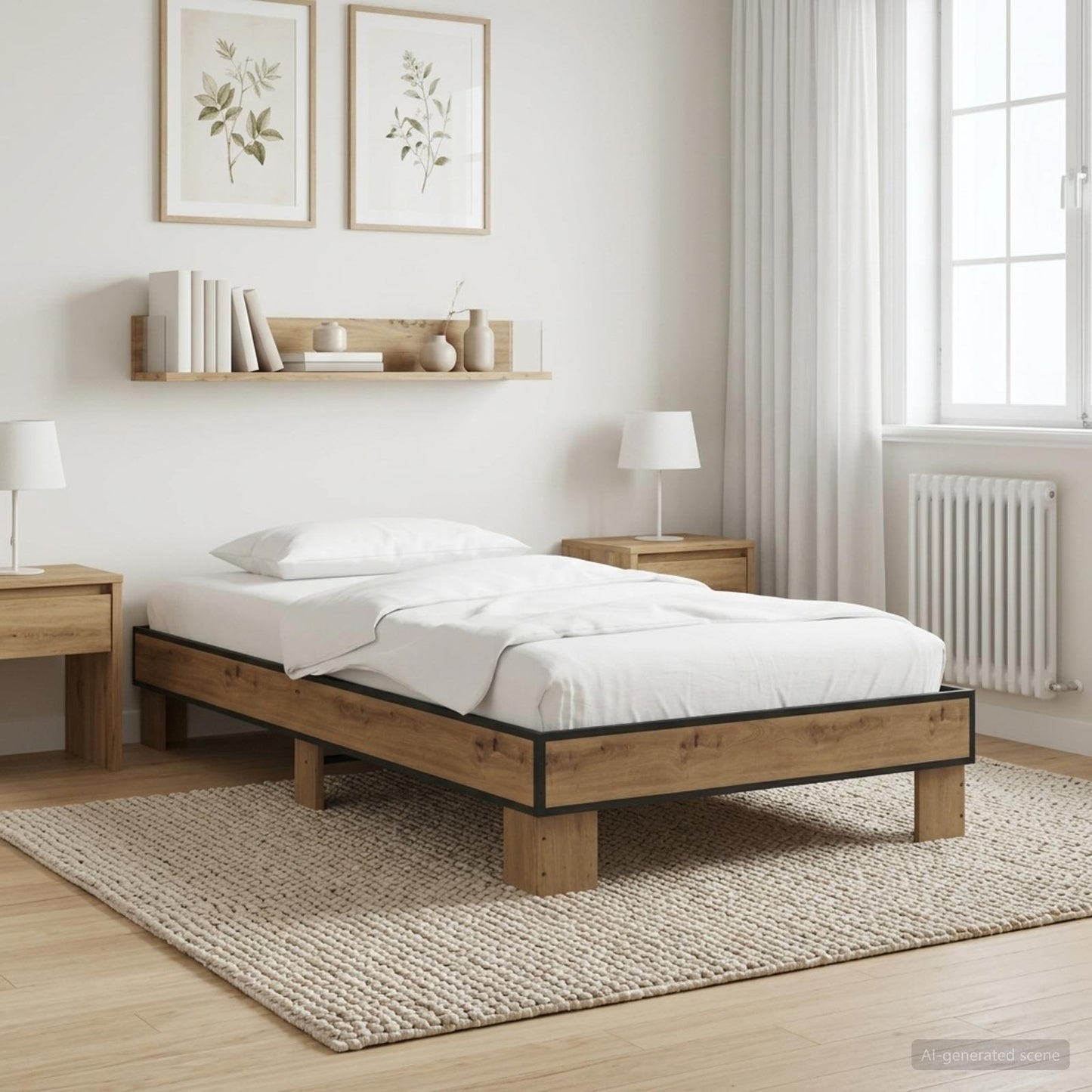 Sengestel Artisan-eg 80 x 200 cm Konstrueret træ