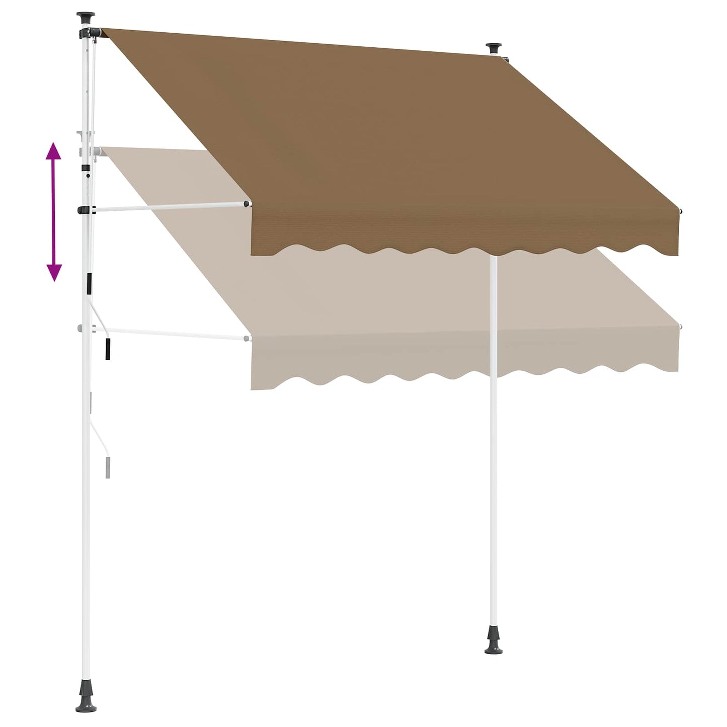 Manuel Utrækkelig Markise Beige 300 cm