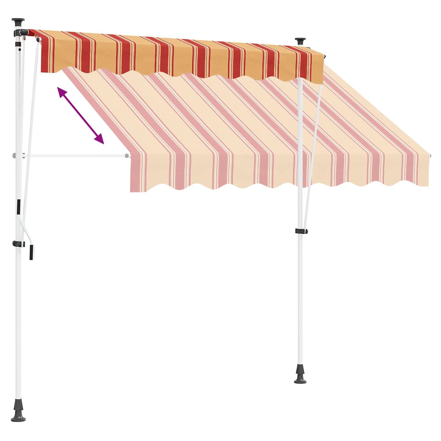 Manuel Utrækkelig Markise Flerfarvet 250 x 115 x 300 cm