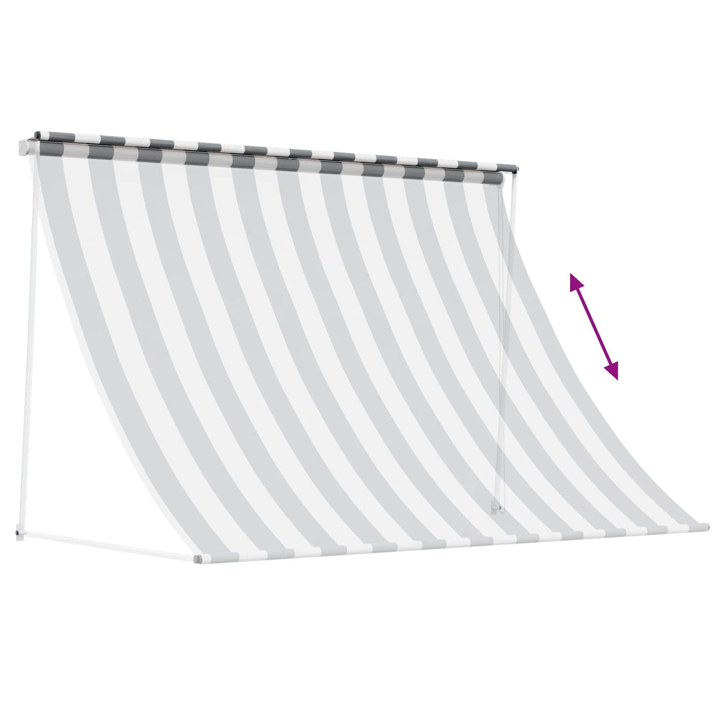Markise Anthracit og hvid 250 x 150 cm