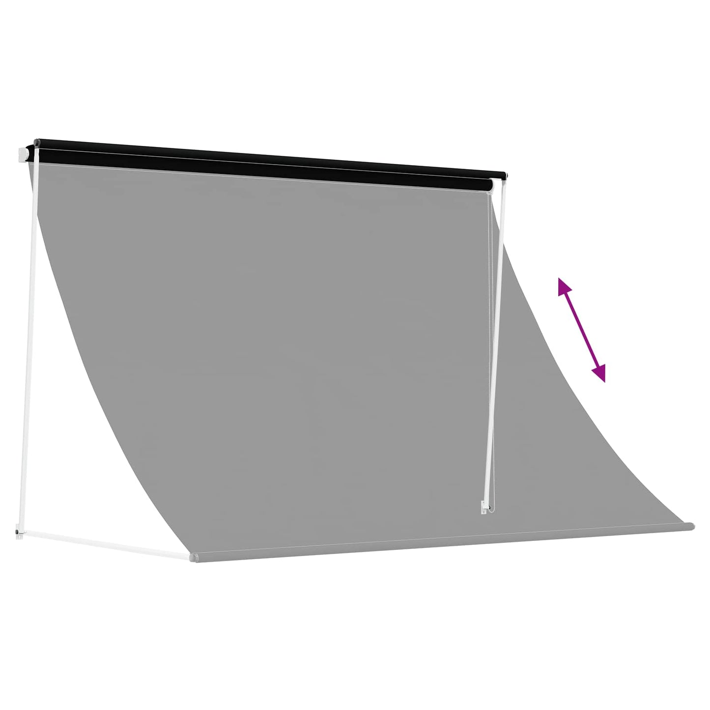 Markise Sort 100 x 150 cm 180 g / m² polyester med PU-belægning