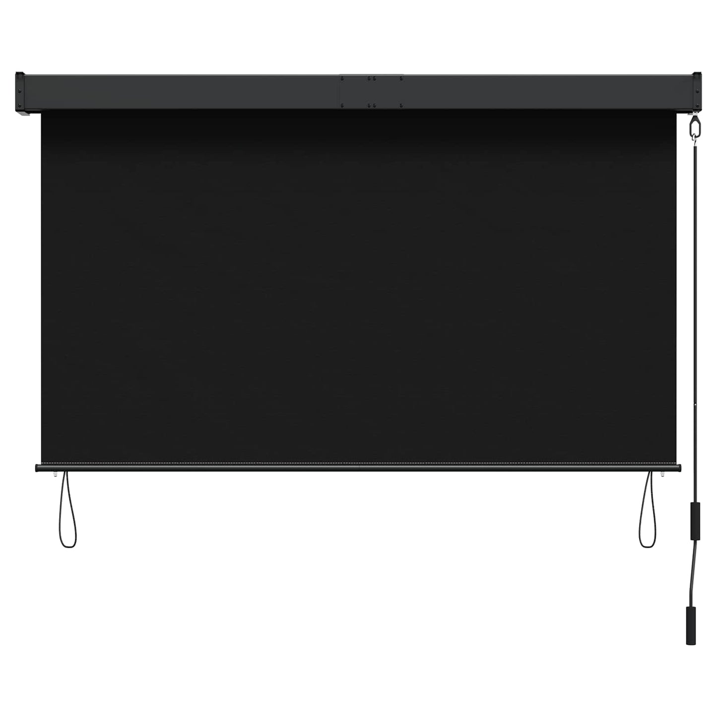 Rullegardin Sort 60 x 250 cm Stof og Aluminium