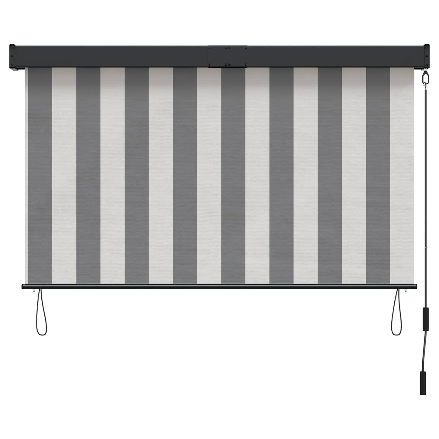 Rullegardin Anthracit og hvid 80 x 250 cm Stof og Aluminium
